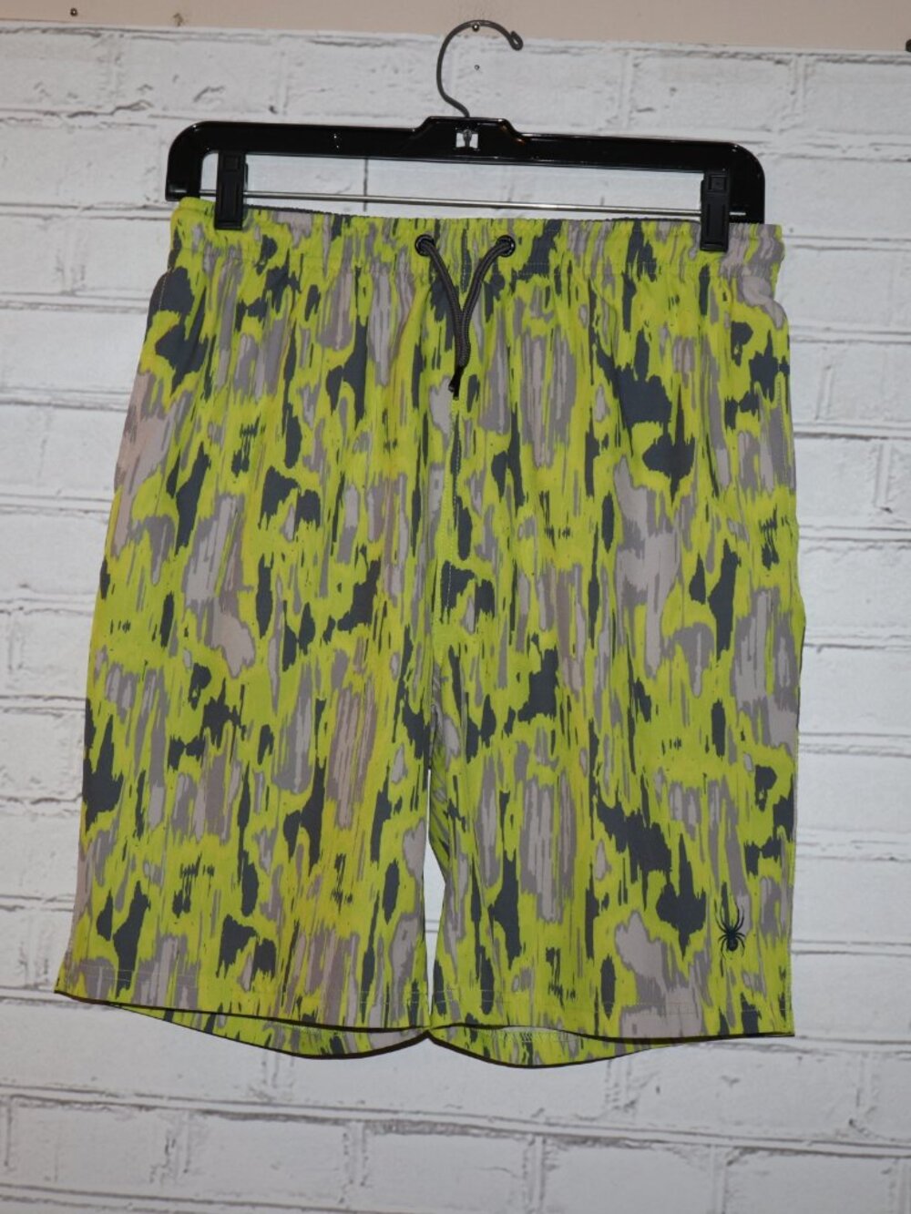 🕷️ Spyder Kids Swim Shorts · XL (18/20) · Neon Camo